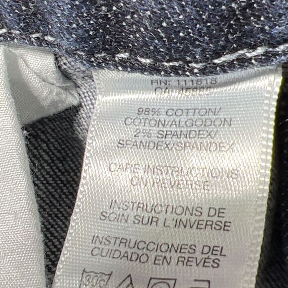 Michael Kors Blue Washed Flared Ankle Denim Jeans Raw Hem Stretch Women’s SZ: 10 - Picture 14 of 14